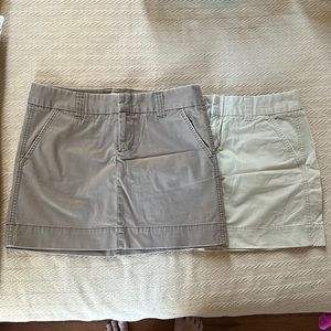 Set of 2 Gap chino mini skirts